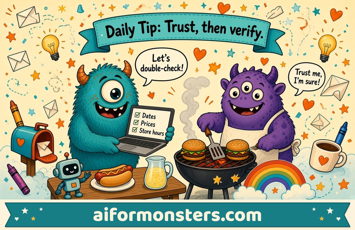 AI for Monsters group picture: Make AI double-check its own answer