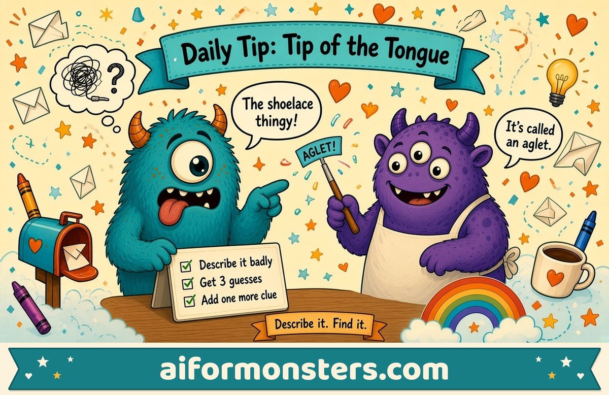 AI for Monsters group picture: Find the word, movie or song that's on the tip of your tongue by describing it badly